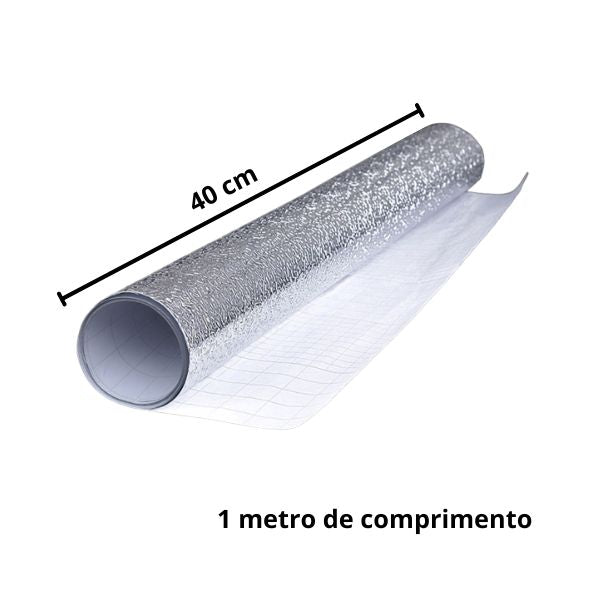 Adesivo De Alumínio À Prova De Água Óleo Calor 2 Metros x 40cm